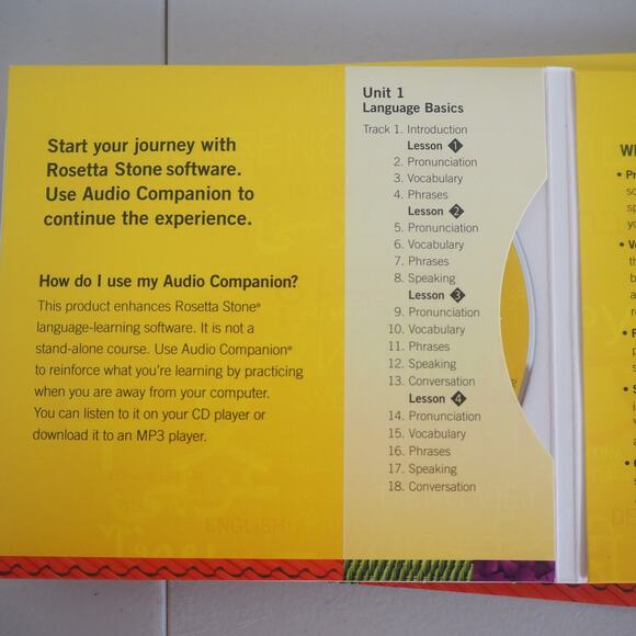 Rosetta Stone French Francais Level 1 Version 4 Learn Language With Headphones - Picture 14 of 16